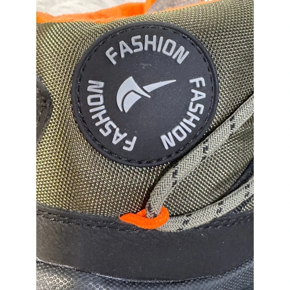 Grnkids Kids Winter Boots‎ US 4 EU 36 Olive Black Orange Fur Hiking Shoes